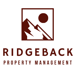 Ridgeback logo, transparent square, red